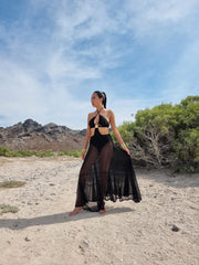 VESTIDO LARGO PLAYA NEGRO